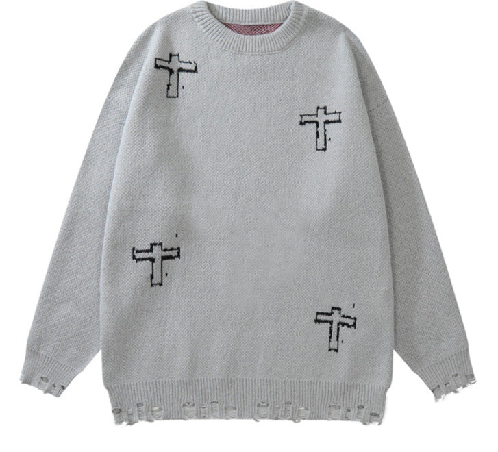 AeroDr0p Y2K Ripped Knit Sweater